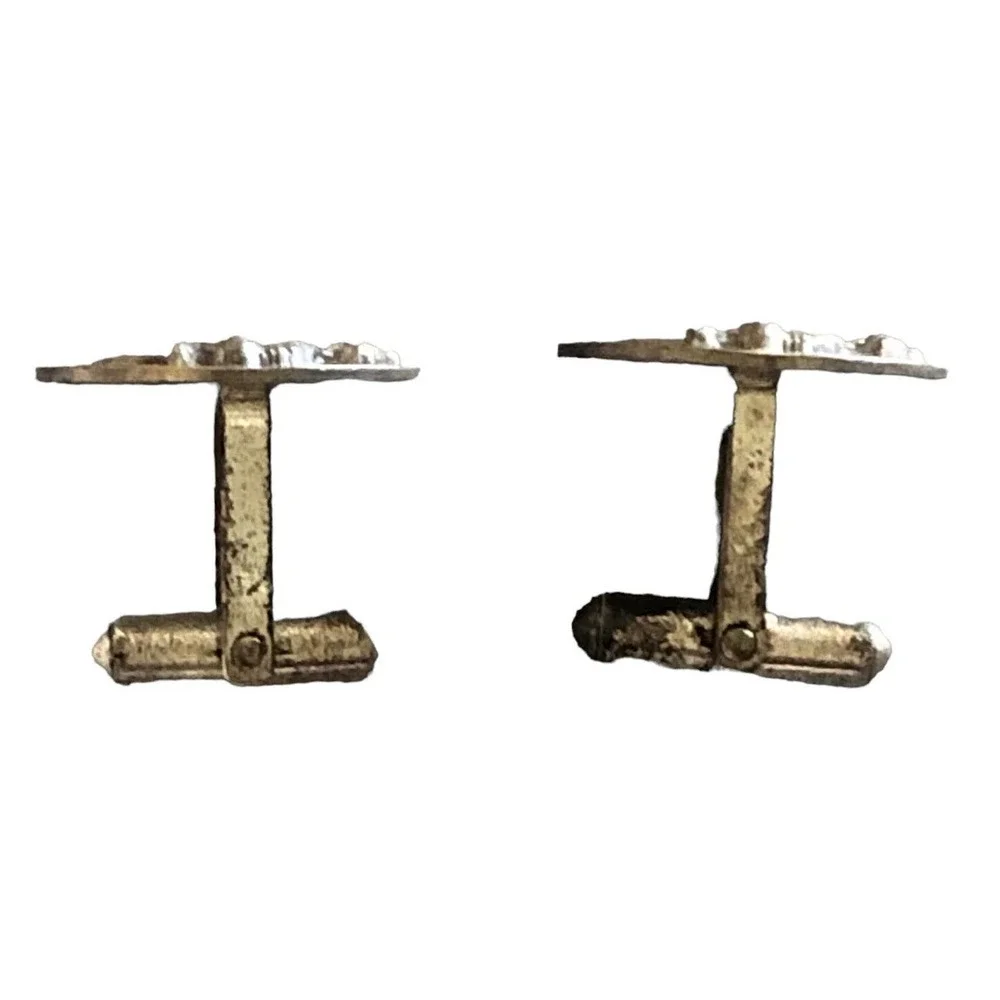 Swift and Fisher Sterling Silver Saint St Christopher Religious Martyr Cufflinks